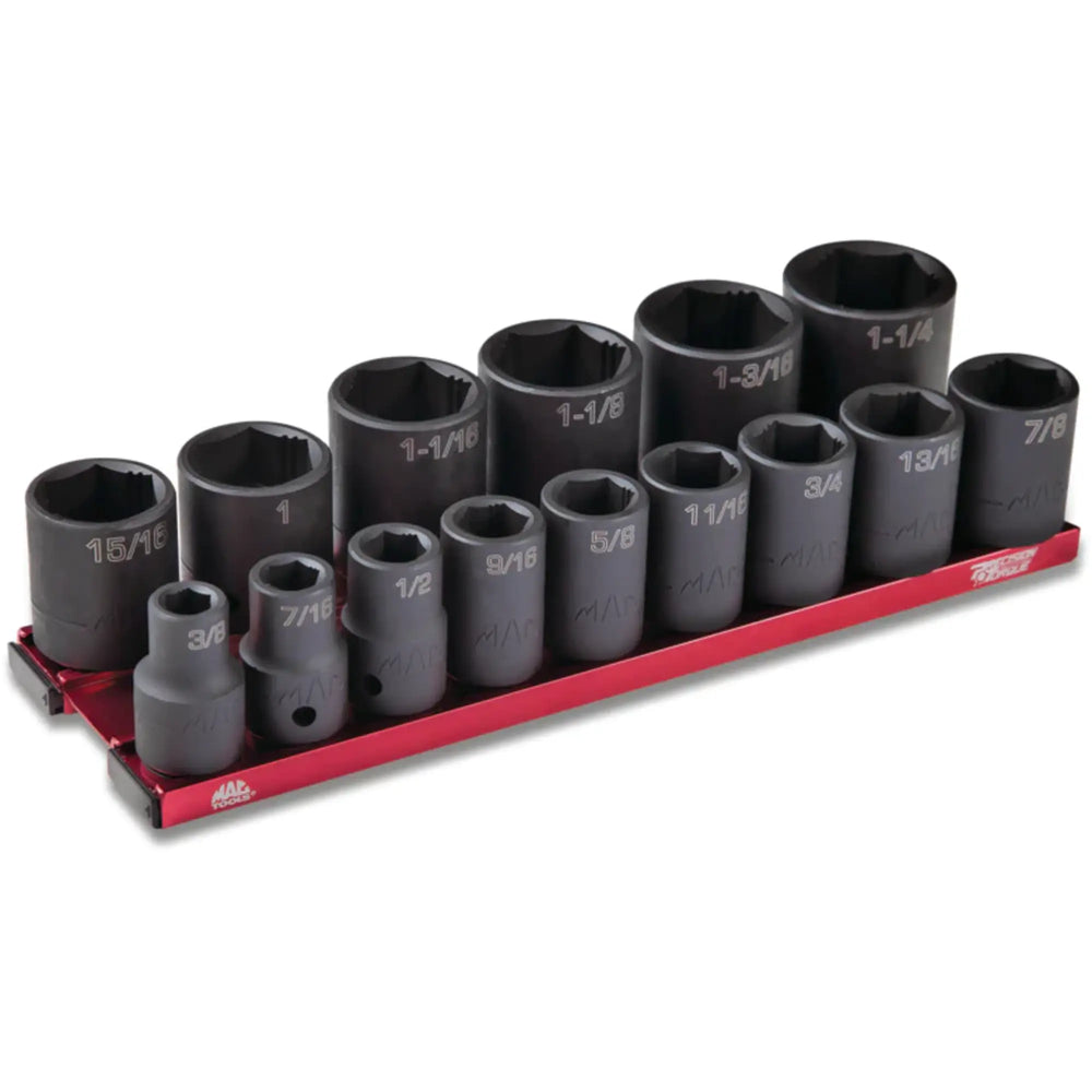 15-Piece 1/2-Inch Drive SAE Impact Precision Torque Socket Set