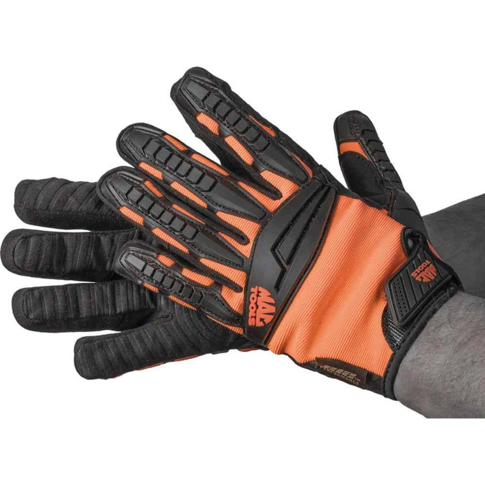 Mac Tools® Hi-Viz Orange Impact and Anti-Vibration Gloves (1-Pair), MACIMP-O