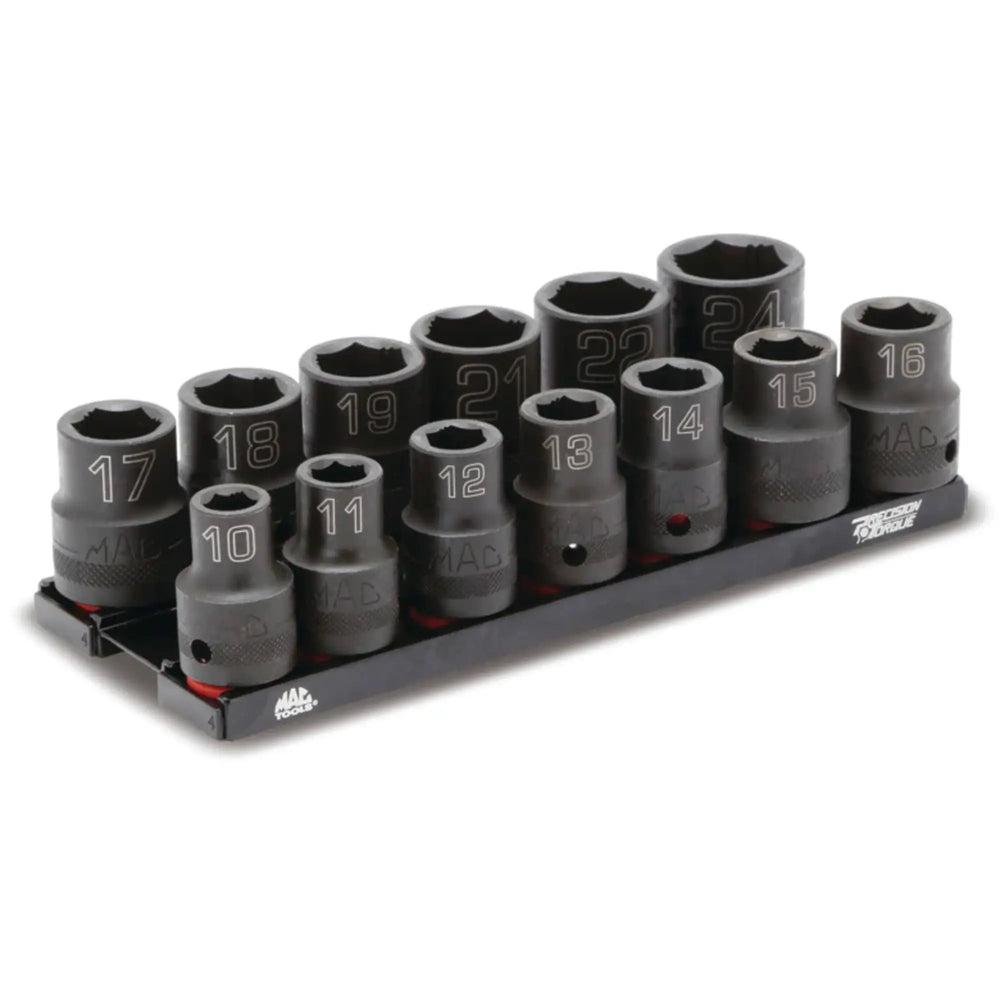 13-Piece 1/2-Inch Drive Metric Impact Precision Torque Socket Set