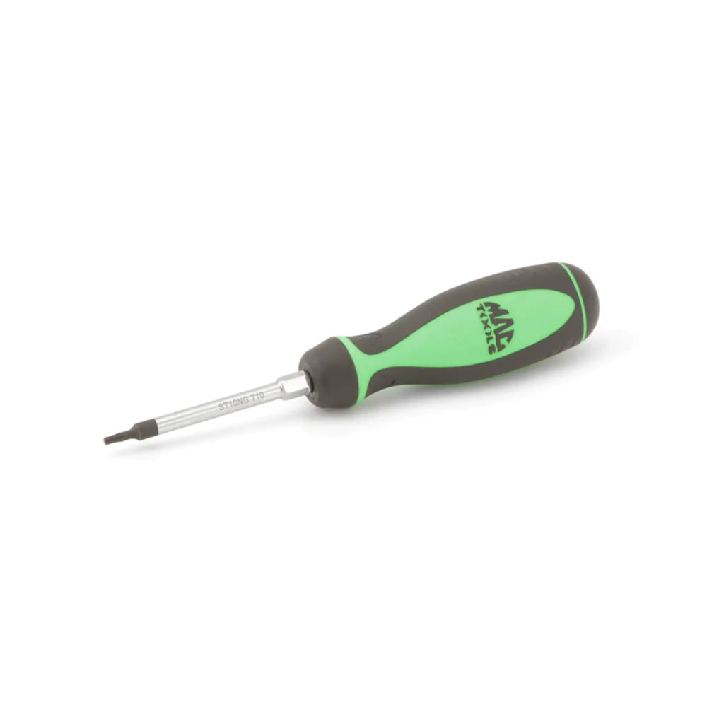 Star Drive T-10 x 3 Screwdriver, Green Bolstered